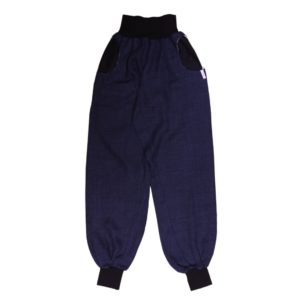 anna * pollack, Piratenhose, xsmall, Leinen dunkleblau, Bund und Taschen schwarz