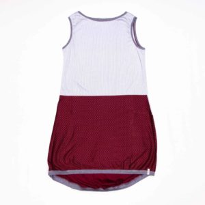 anna * pollack, Kleid Sonnenbrise aus Jersey grau und bordeaux, Ansicht Vorne