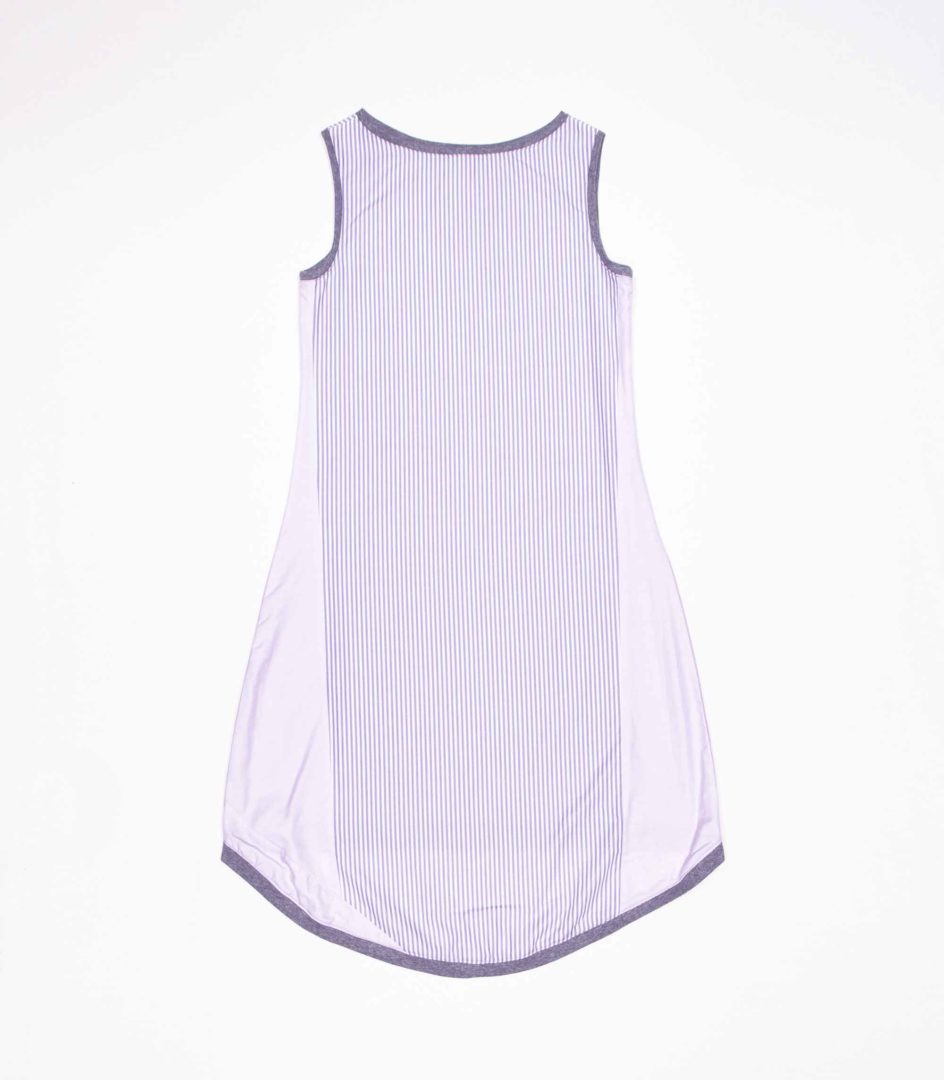 anna * pollack, Kleid Sonnenbrise flieder, Bündchen grau, Ansicht Rücken