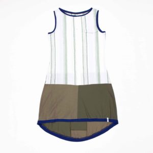 anna * pollack, Kleid Sonnenbrise in grün gestreift und grün, Ansicht Vorne