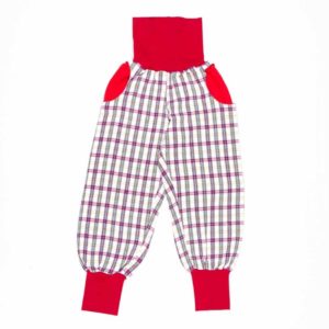 anna * pollack, PIratenhose Mixed, 110-134, Karo rot weiß, Bund und Taschen rot