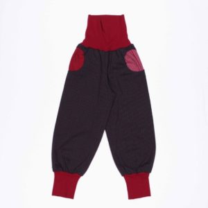 anna * pollack, PIratenhose Mixed, 110-134, Braun Streif, Bund und Taschen Rot