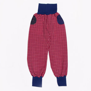 anna * pollack, PIratenhose Mixed, 134-152, Karo rot, Wolle, Bund und Taschen Marine