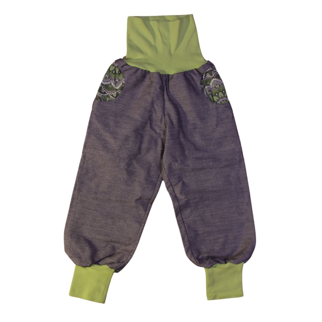 anna * pollack, PIratenhose Mixed, 110-134, Grau, Bund und Taschen Hellgrün