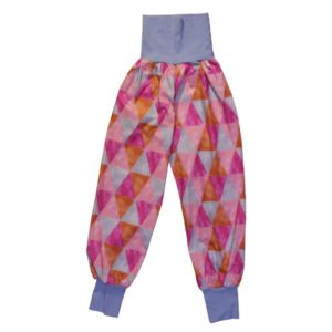 anna * pollack, PIratenhose Mixed, 134-152, Raute rosa, orange, grau, Bund und Taschen grau