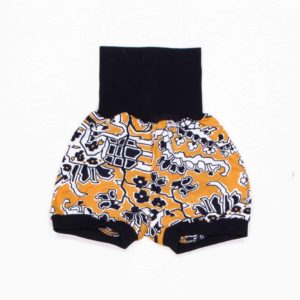 anna * pollack, Shorty Mixed, 56-80, Stoff Afrikaprint gelb, Bund schwarz