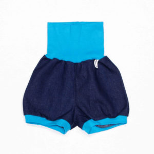 anna * pollack, Shorty Mixed, 56-80, Denim dunkelblauer, Bund türkis