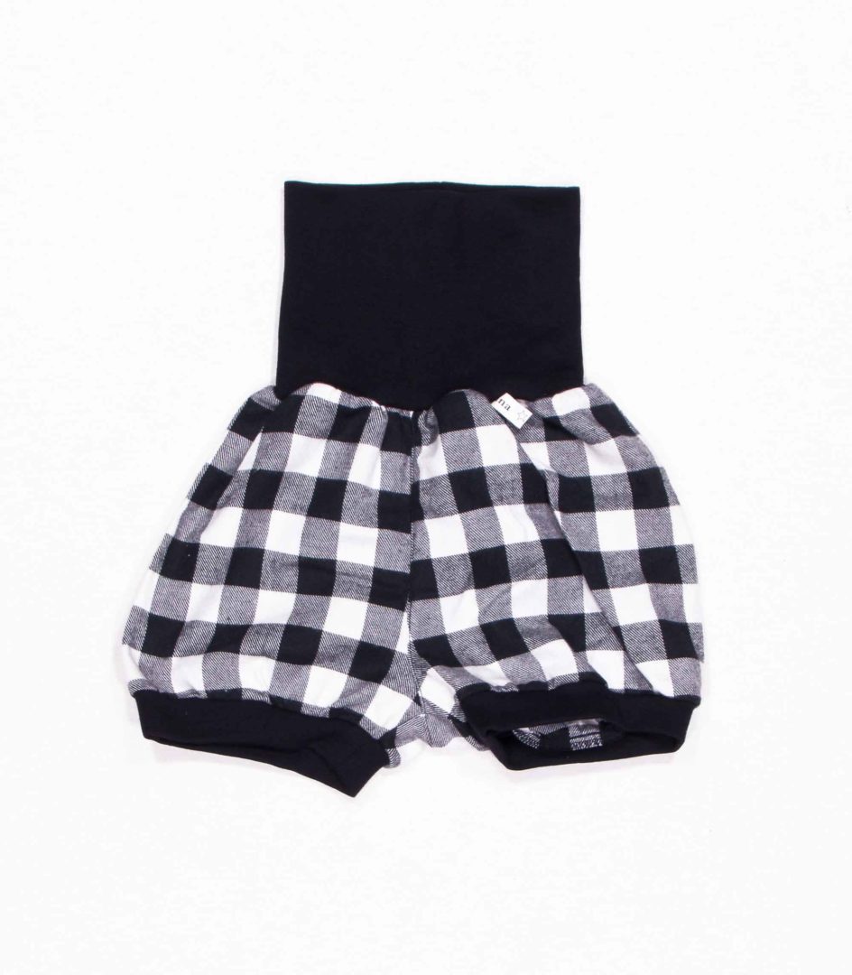 anna * pollack, Shorty Mixed, 56-80, schwarz karierter Stoff, Bund Schwarz