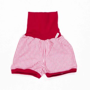 anna * pollack, Shorty Mixed, 56-80, rot-weiß gestreift Stoff, Bund Rot