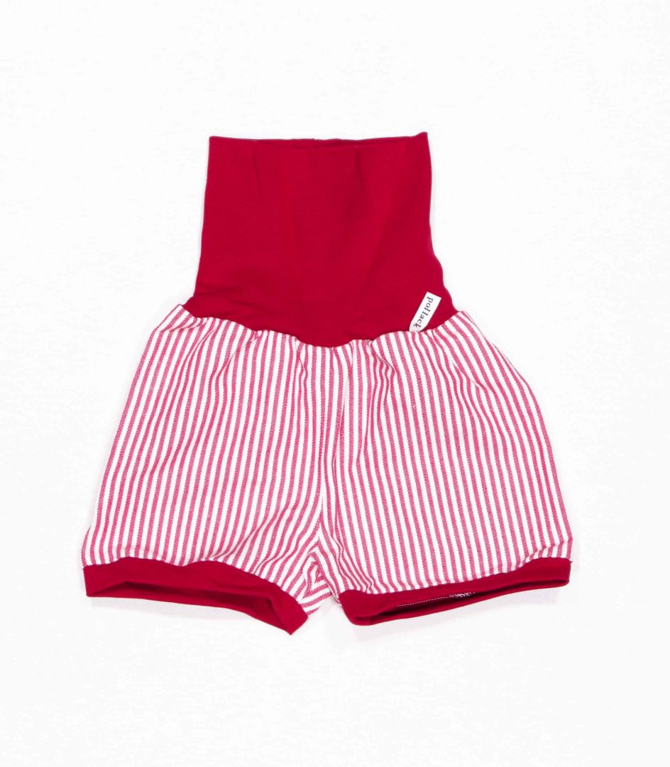 anna * pollack, Shorty Mixed, 56-80, rot-weiß gestreift Stoff, Bund Rot