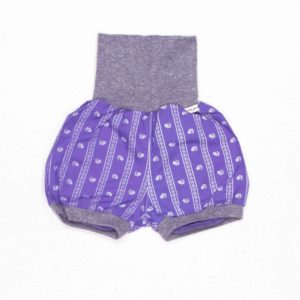 anna * pollack, Dirndlshorty, 56-80, lila Dirndlstoff, Bund Hellgrau