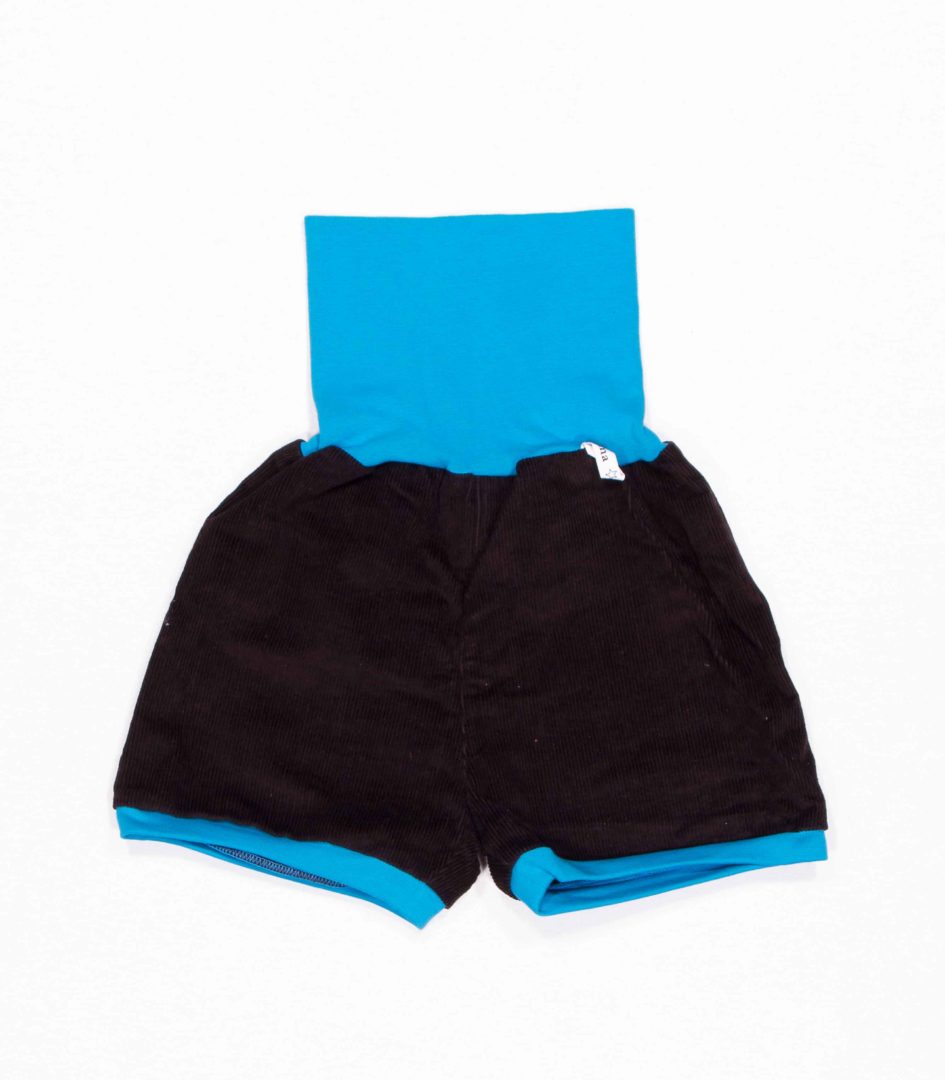 anna * pollack, Shorty Mixed, 80-116, brauner Stoff, Bund Türkis