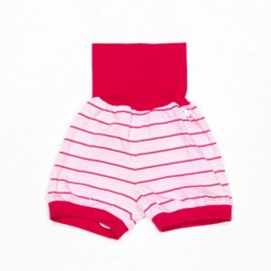 anna * pollack, Shorty Mixed, 80-116, rosa geringelter Stoff, Bund Rot