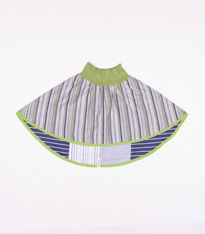 anna * pollack, Wenderock 80-110, blau grün, Bund hellgrün, Vorderseite, grün