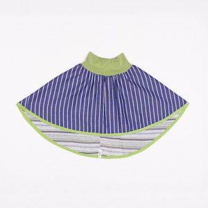 anna * pollack, Wenderock 80-110, blau grün, Bund hellgrün, Vorderseite, blau