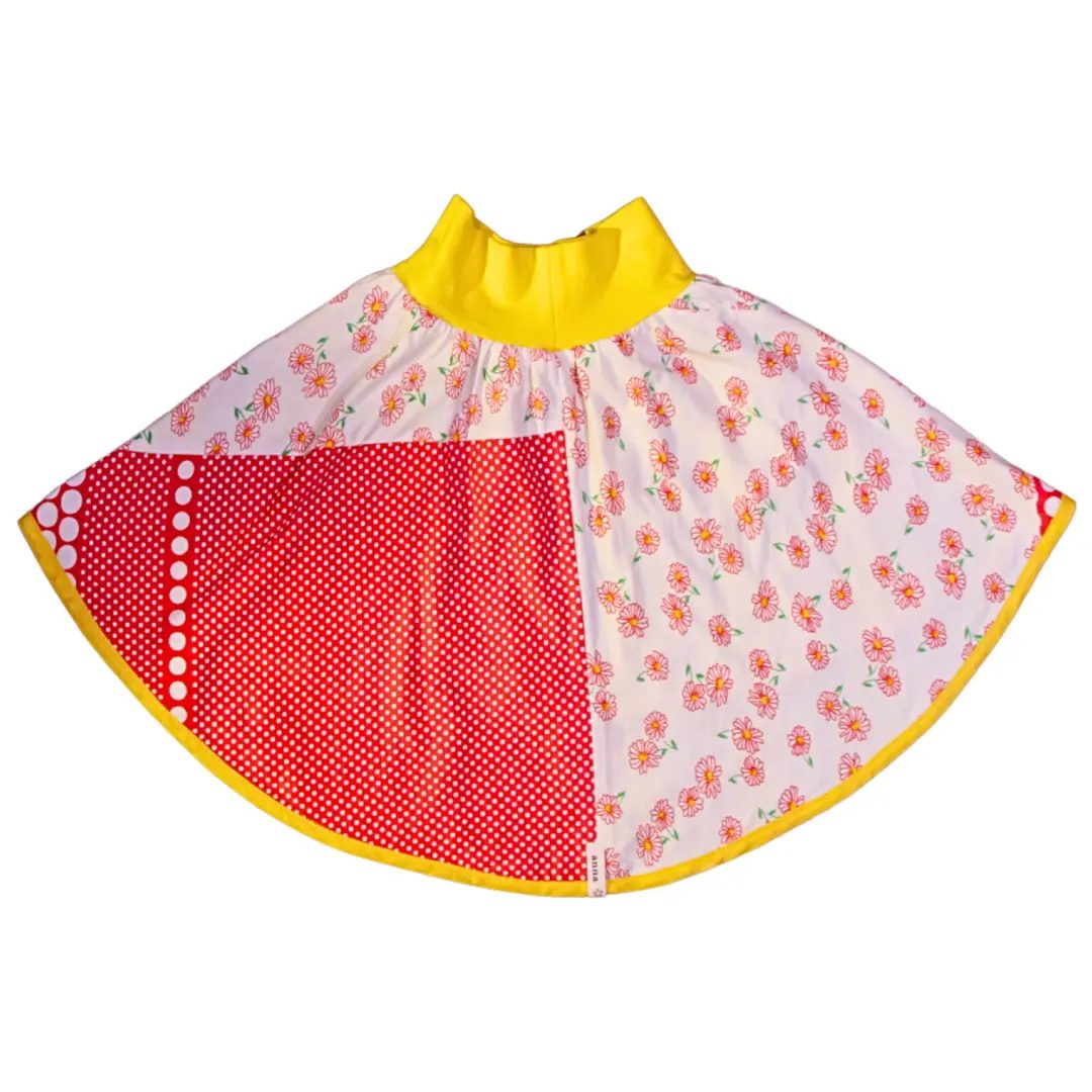 anna * pollack, Wenderock 80-110, gelb rot, Rückseite rot