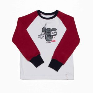 anna * pollack, T-Shirt weiß mit rot, 104-110, Vorderansicht