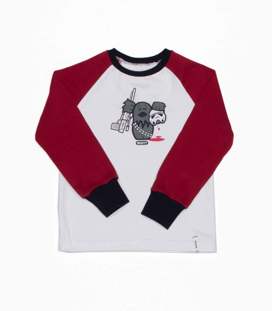 anna * pollack, T-Shirt weiß mit rot, 104-110, Vorderansicht