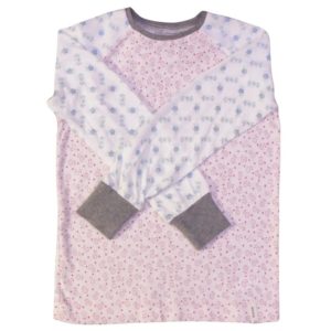 anna * pollack, T-Shirt rosa geblümt mit blau geblümten Ärmeln, 116-122, Vorderansicht