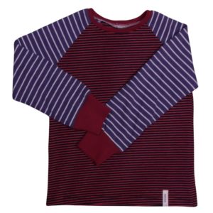 anna * pollack, T-Shirt, 92-98, rot blau gestreift, Vorderansicht