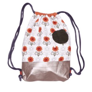 Piratenbeutelbag, geblümt und gold