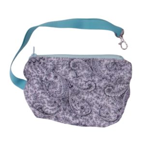 anna * pollack, Täschchen Parsley grau, gefüttert, mit Zipp und Gurt