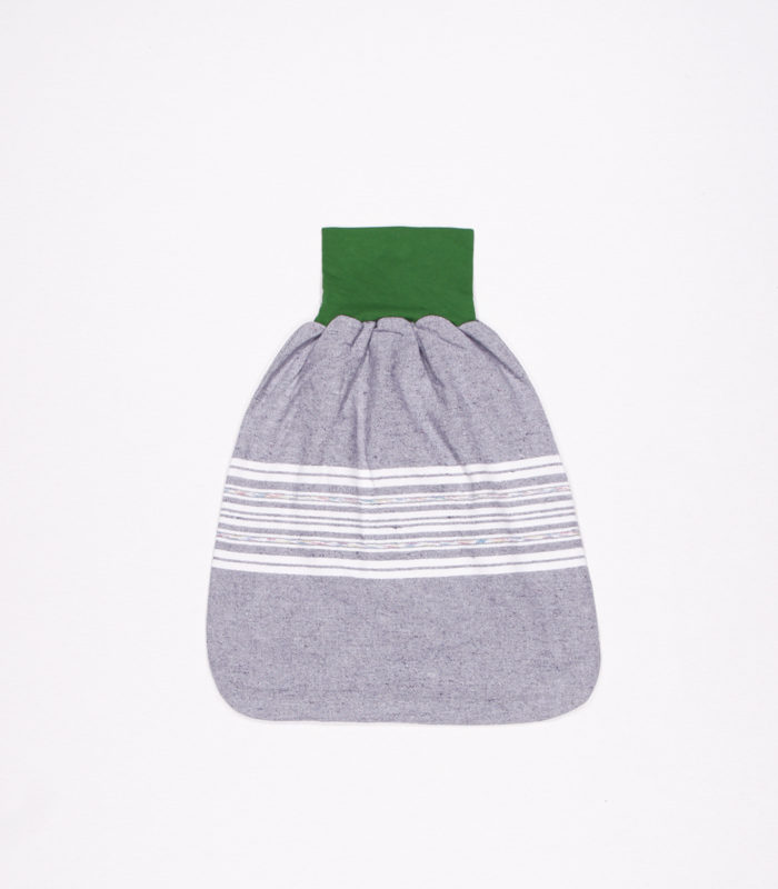 anna * pollack, Pucksack, Flanell grau mit grünem Bund