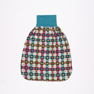 anna * pollack, Pucksack, Muster bunt, rot, grün, türkis, schwarz, Bund türkis