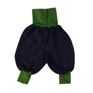 anna * pollack, Minipirat, Leinen dunkelblau, Bündchen grün