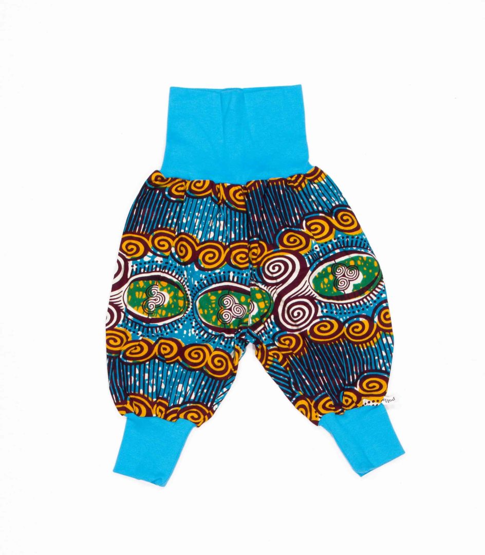 anna * pollack, Minipirat, Afrikaprint türkis, Bündchen türkis