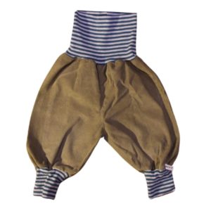 anna * pollack, Minipirat, CORD beige, Bündchen Ringel petrol-grau