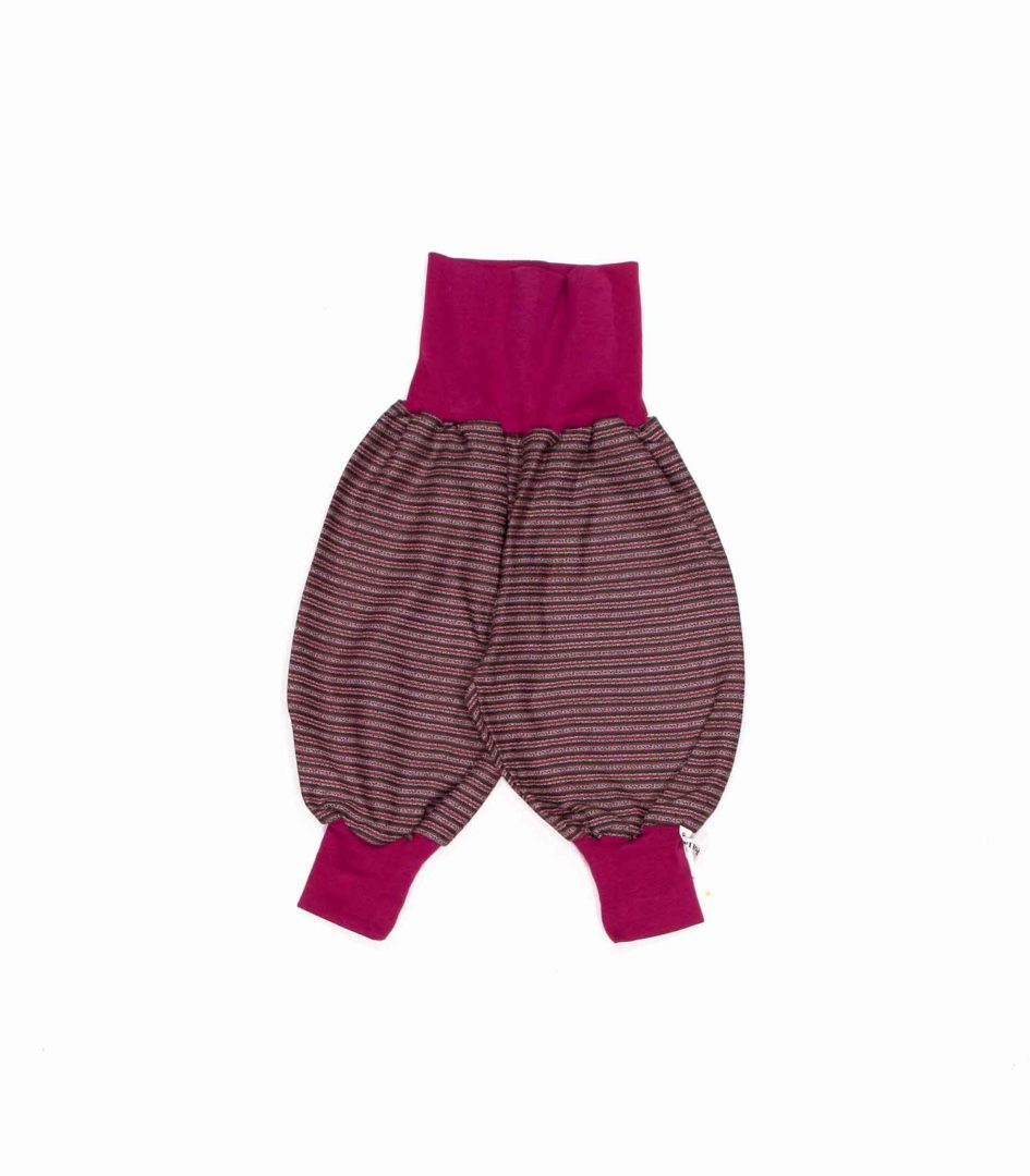 anna * pollack, Minipirat, ringel braun rot, Bündchen weinrot