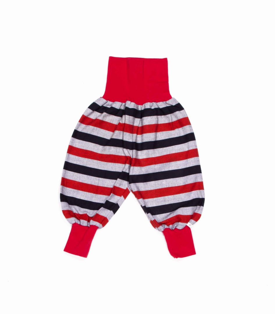 anna * pollack, Minipirat, ringel rot, grau, schwarz, Bündchen rot