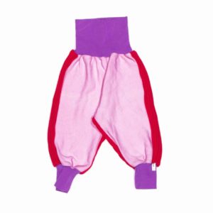 anna * pollack, Minipirat, rosa mit rot, Bündchen in lila