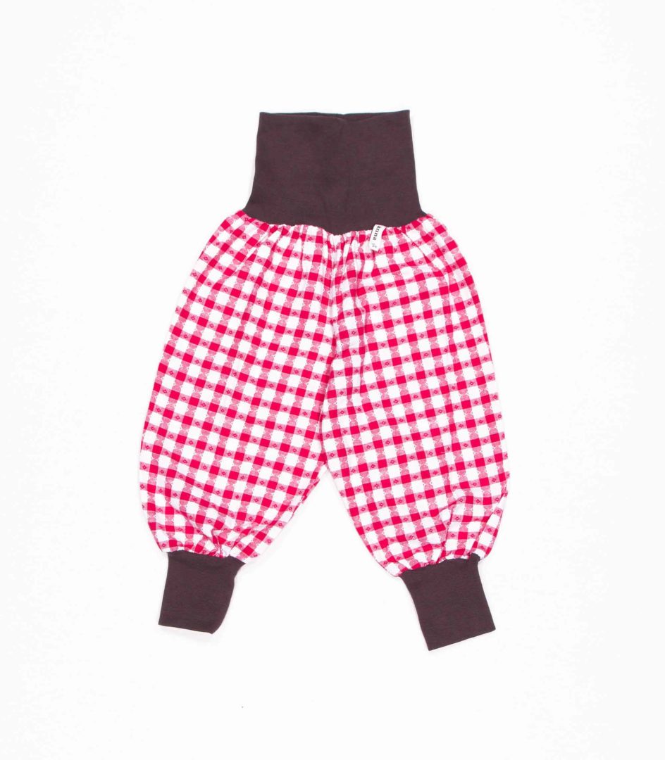 anna * pollack, Dirndl Piratenhose, rot, Bund braun