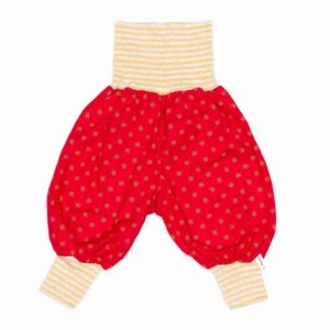 anna * pollack, Dirndl Piratenhose, rot, Bund gelb-grau geringelt