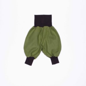 anna * pollack, Minipirat, Leinen grün, Bündchen schokolade