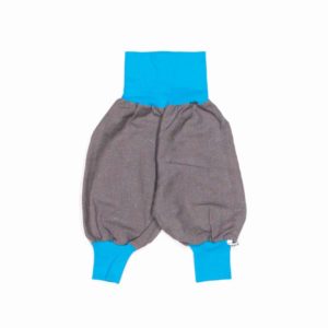 anna * pollack, Minipirat, Leinen olivgrün, Bündchen türkis