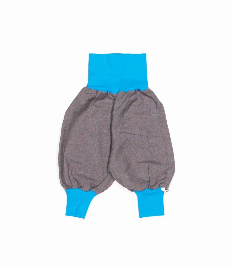 anna * pollack, Minipirat, Leinen olivgrün, Bündchen türkis