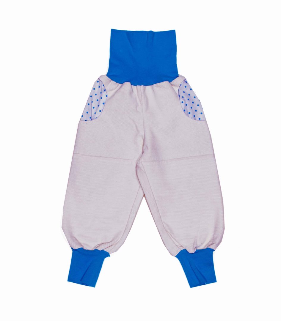 anna * pollack, PIratenhose Mixed, 80-116, Cord creme, Bund und Taschen türkis