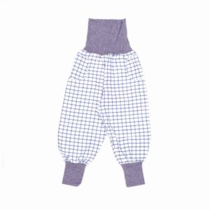 anna * pollack, PIratenhose Mixed, 80-116, Karo blau, Bund grau und Taschen Karo blau