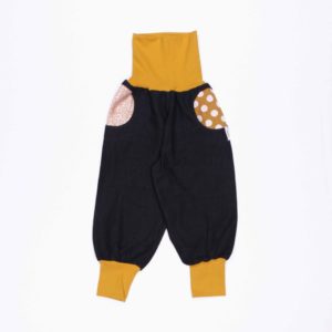 anna * pollack, PIratenhose Mixed, 80-116, Schwarz, Bund und Taschen curry