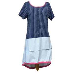 anna * pollack, Kleid Sonnenbrise blau mit Ärmeln, Ansicht Vorne