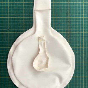 anna * pollack, 3 Stück unaufgeblasene Luftballons in Weiß, 25cm, 55cm und 80cm im Durchmesser