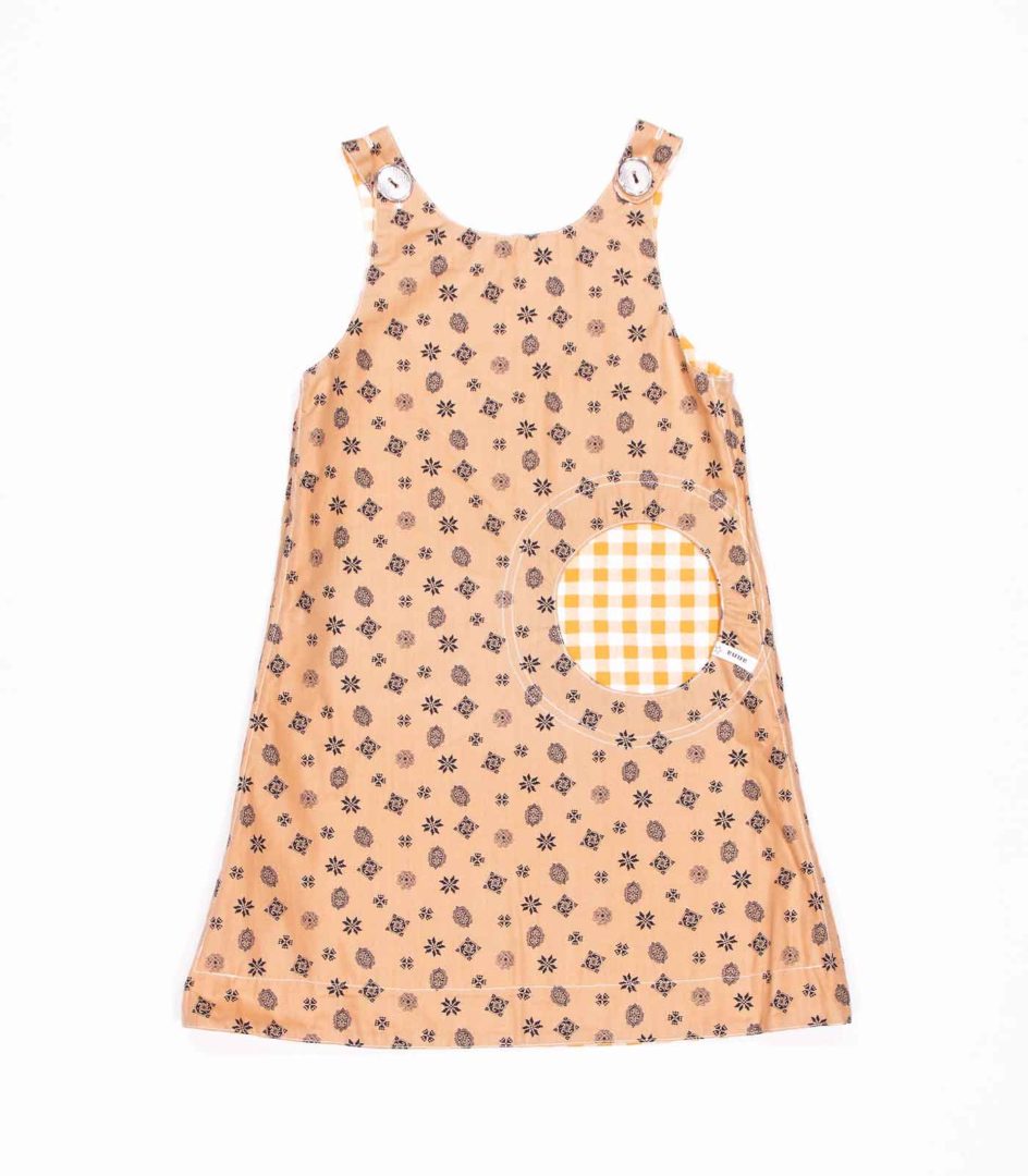 Wendekleid, 110-134, gelb dirndl, Vorderseite dirndl