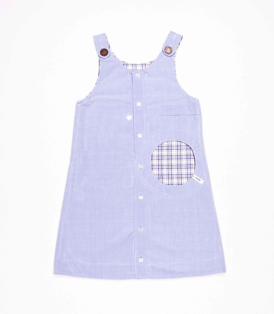 Wendekleid, 110-134, hellblau blau, Vorderseite hellblau