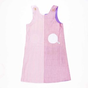 anna * pollack, Wendekleid, 134-152, rosa und flieder, Vorderseite rosa