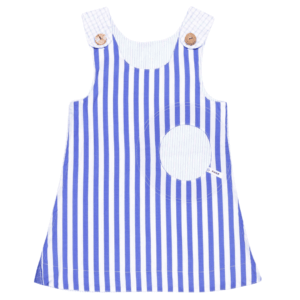 Wendekleid, 80-116, Streif hellblau blau, Vorderseite blau