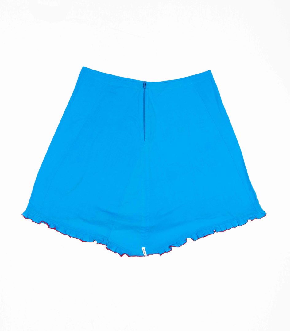 anna * pollack, A-Rock türkis mit Rüsche, Ansicht Rücken