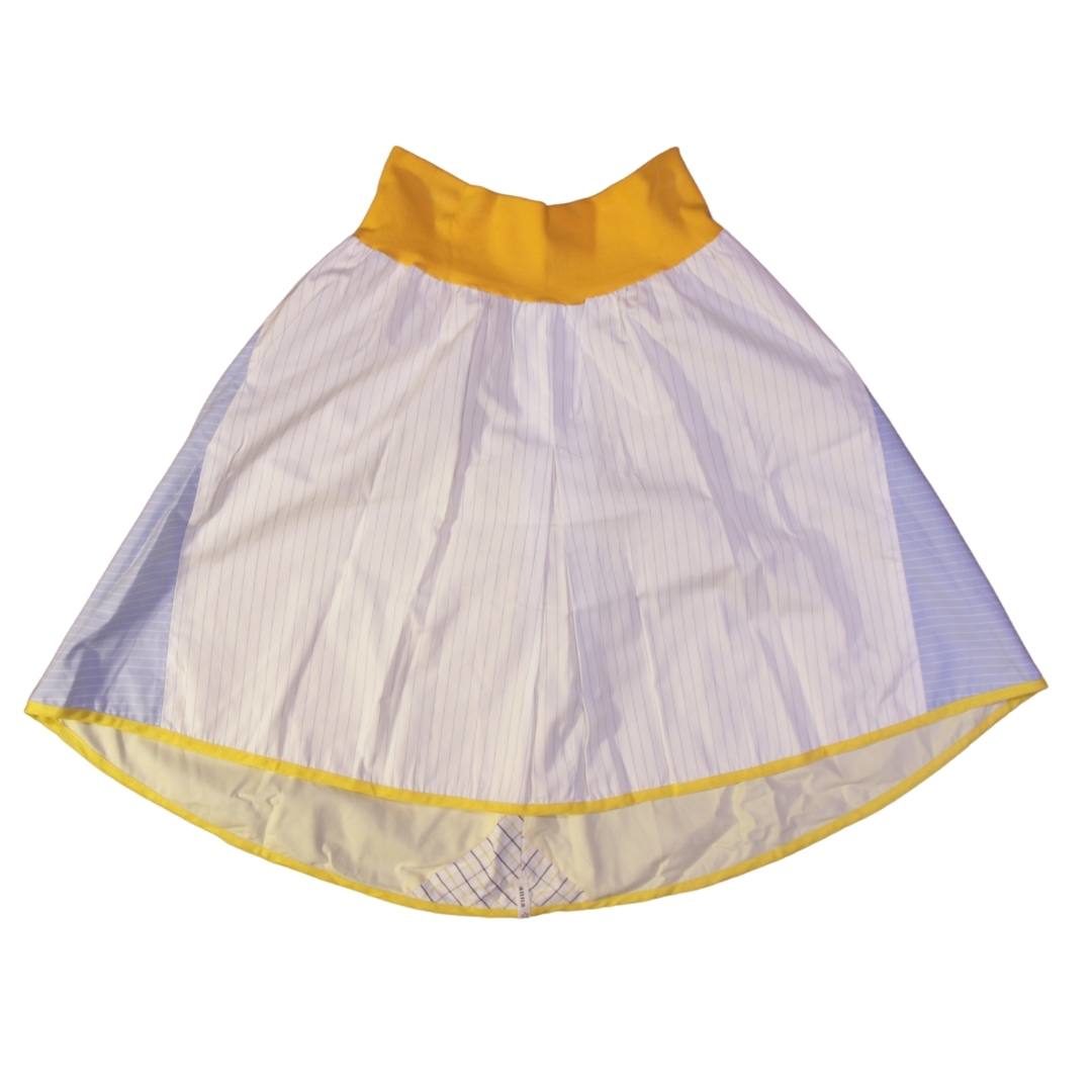 anna * pollack, Wenderock medium, blau gelb, Vorderseite blau